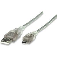 CABLE USB,MANHATTAN,333412, V2.0 A-MINI B 1.8M PLATA CABLE USB,MANHATTAN,333412, V2.0 A-MINI B 1.8M PLATA